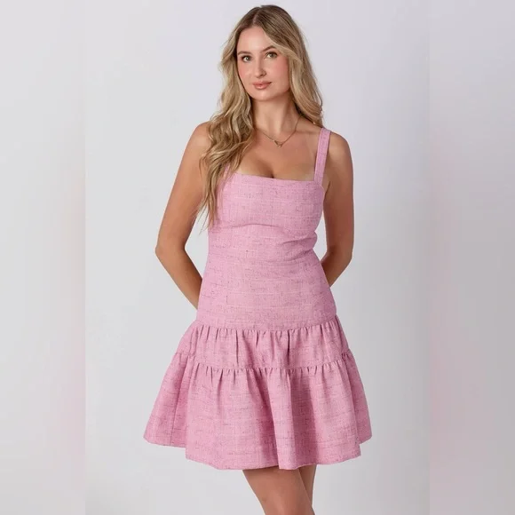 NWT Boutique Cecilia Pink Fit & Flare Mini Dress - Picture 4 of 14